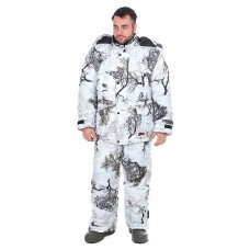 Костюм Huntsman Памир (Буран-М, алова-мембрана) Белый лес (кусты)