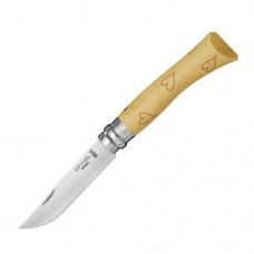 Нож Opinel №7 Nature гравировка сердце