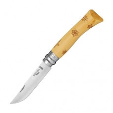 Нож Opinel №7 Nature гравировка снежинки