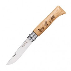 Нож Opinel №8 Animalia гравировка форель