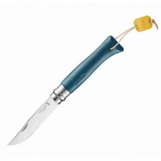 Нож Opinel №8 лимитированная серия, синяя кожаная рукоять