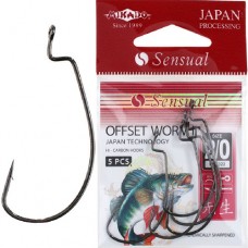 Крючки офсетные Mikado Worm 2 №3/0 (5 шт)