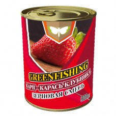 Добавка GreenFishing Зерновой микс Карп, Карась Клубника 0.9л