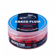 Бойлы насадочные плавающие Sonik Baits Baked Plum Fluo Pop-ups 11мм (50мл) печеная слива