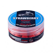 Бойлы насадочные плавающие Sonik Baits Strawberry Fluo Pop-ups 11мм (50мл) клубника