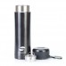 Термос Stinger HW-420-32-447 с ситечком чёрный, 0,42 л