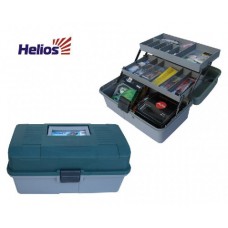 Ящик рыболова Helios двухполочный зеленый