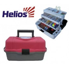 Ящик рыболова Helios трехполочный красный