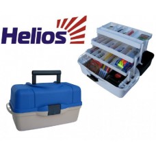 Ящик рыболова Helios трехполочный синий